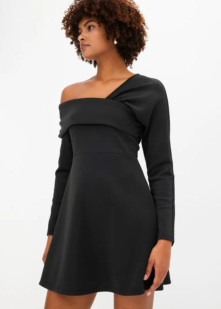 Bonprix Stylisches Kleid Mit Toller Passform - Schwarz - Damen