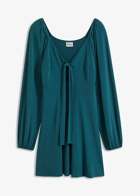 bonprix Stylisches Kleid mit toller Passform und Cut-Out vorne - petrol