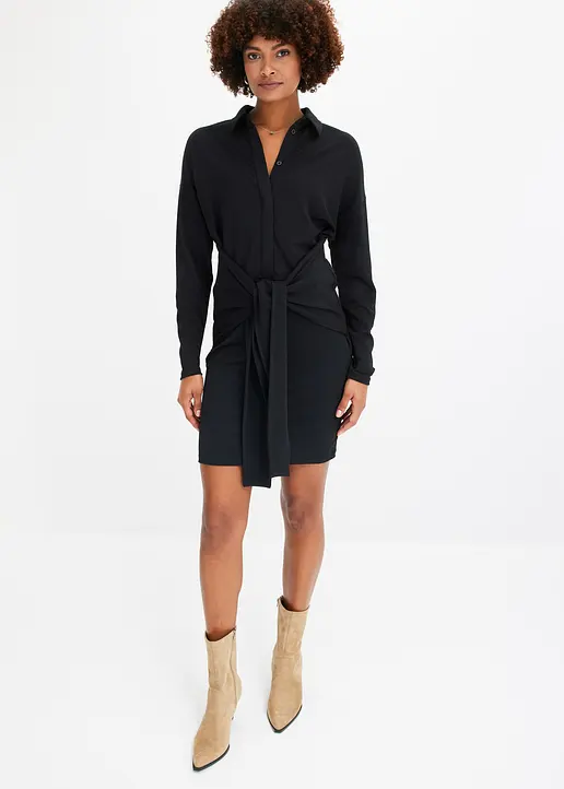 Bonprix Stylisches Kleid Mit Toller Passform Und Dekorativem Bindegürtel