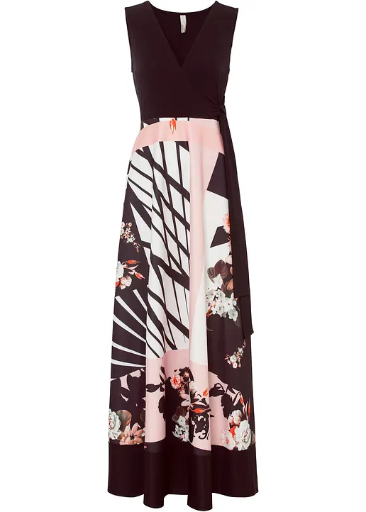 bonprix Stylisches Kleid mit weitem Rock - schwarz - Damen