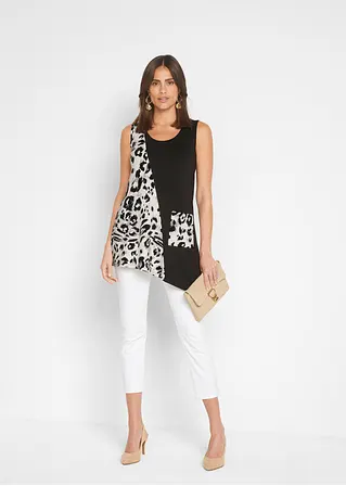 Bonprix Stylisches Longtop Gut Kombinierbar - Schwarz - Damen