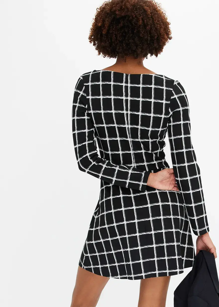 Bonprix Stylisches Minikleid Mit Schnürung Vorne - Schwarz