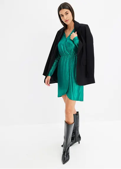 Bonprix Stylisches Minikleid Mit Toller Passform Und Glänzendem Material