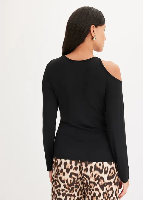Bonprix Stylisches Shirt Mit Eng Anliegender Passform - Schwarz