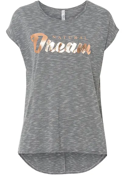 bonprix Stylisches Shirt mit Statement Print - grau - Damen