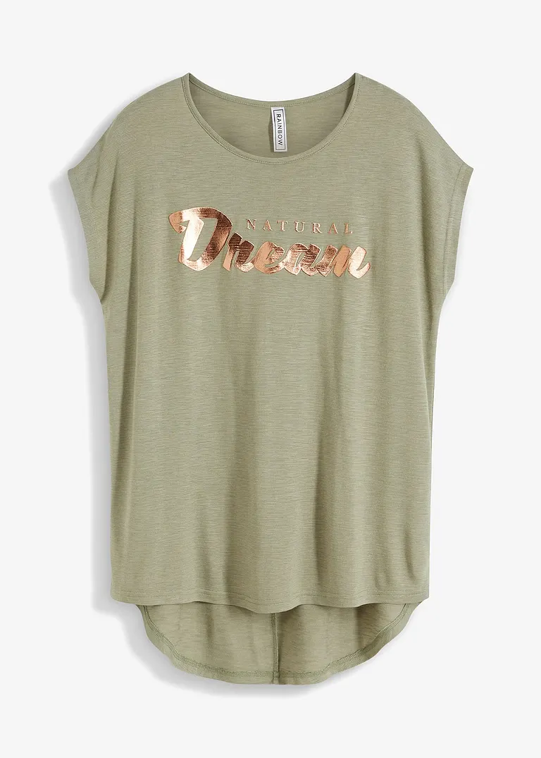 bonprix Stylisches Shirt mit Statement Print - grün - Damen