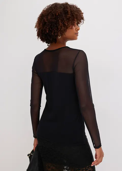 Bonprix Stylisches Shirt Mit Toller Passform - Schwarz - Damen