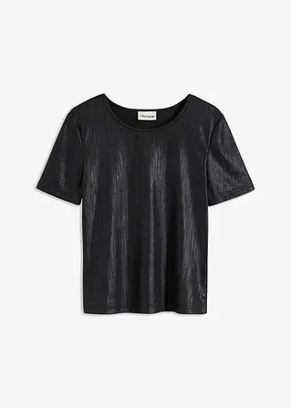 bonprix Stylisches Shirt mit toller Passform - schwarz - Damen