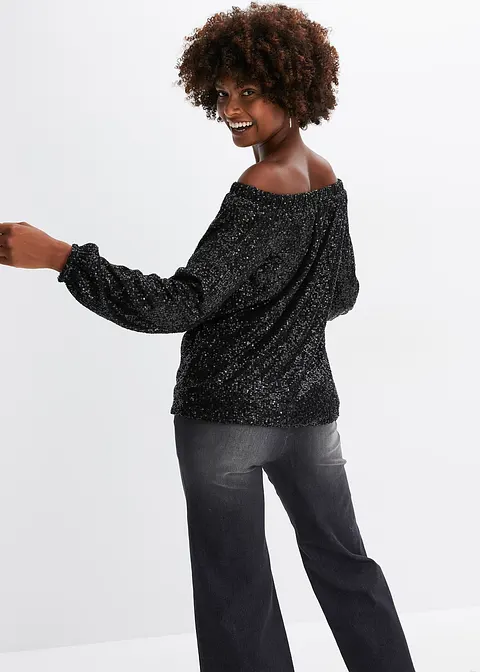 Bonprix Stylisches Shirt Mit Toller Passform - Schwarz - Damen