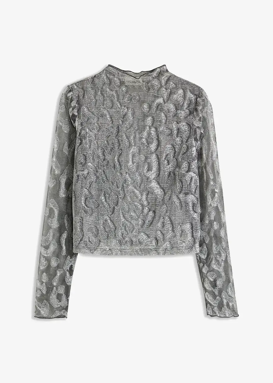 bonprix Stylisches Shirt mit toller verkürzter Passform - grau