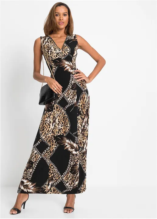 Bonprix Stylisches Stretch-Kleid Mit Tollem Reißverschluss Vorne. - Damen