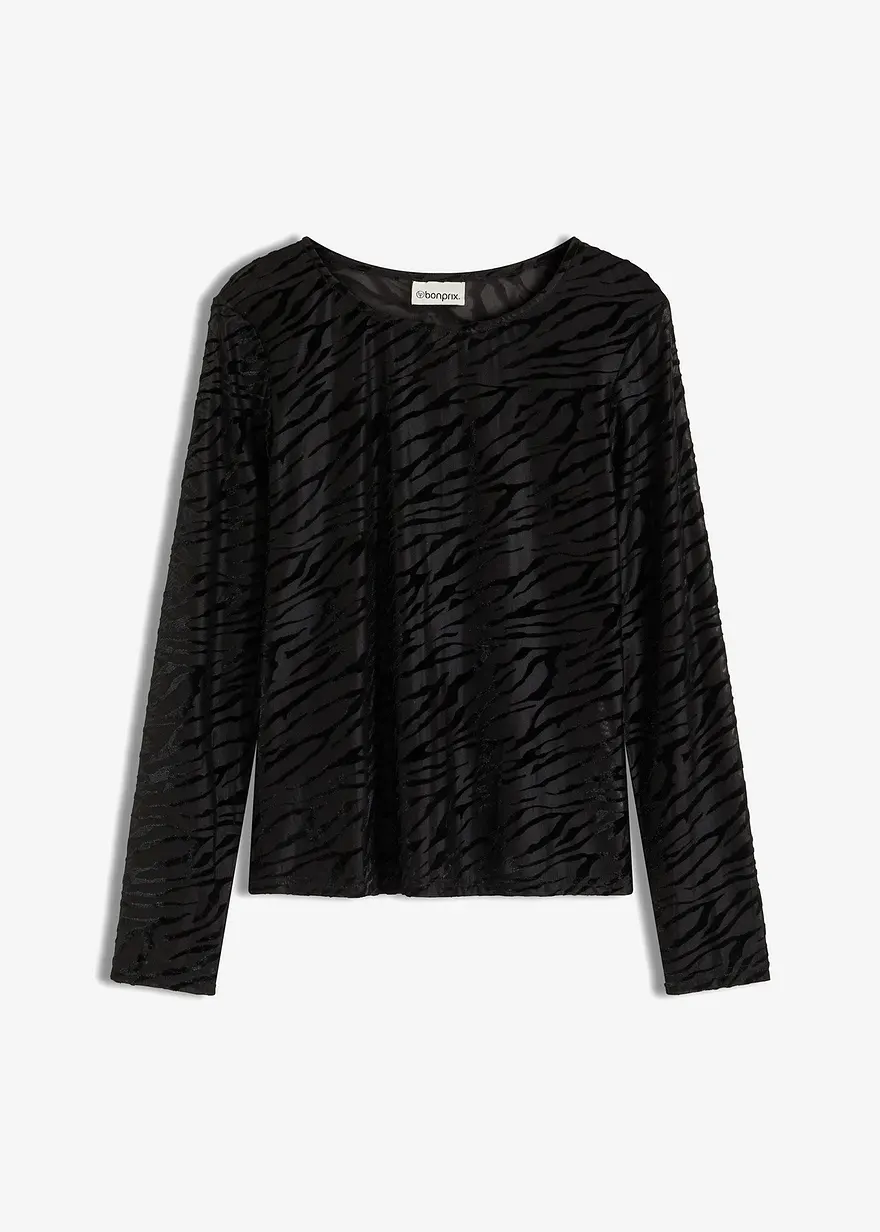 bonprix Stylisches Top mit toller Passform - schwarz - Damen