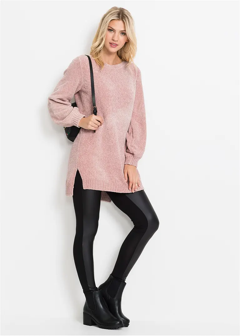 Bonprix Stylishe Leggings In Angesagter Lederoptik - Schwarz