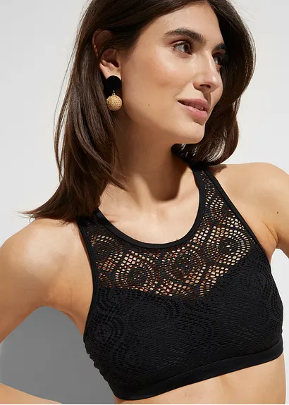 Bonprix Stylishes Bustier-Bikinioberteil Aus Häkelspitze Mit Ringerrücken
