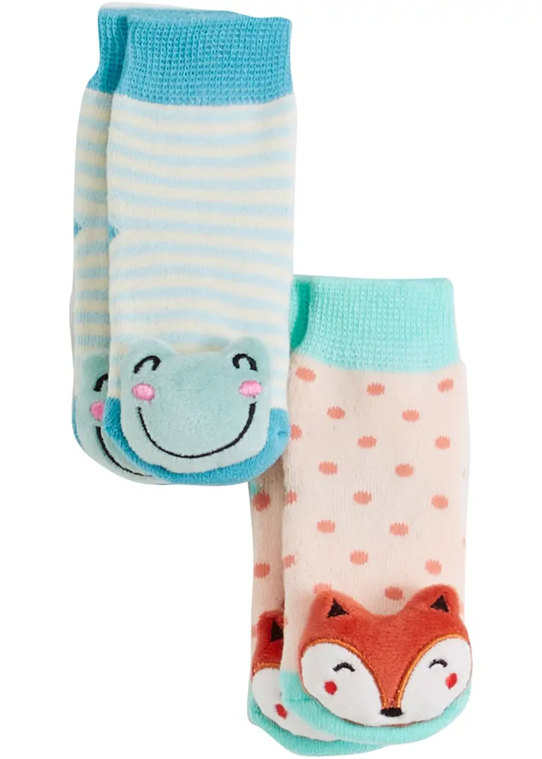 bonprix Süße Baby Rasselsocken mit Bio-Baumwolle - Kinder