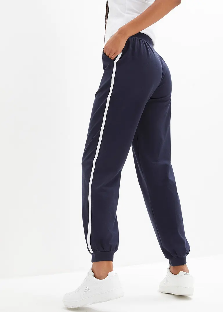 Bonprix Sweathose Aus Weicher Baumwolle Ankle Length - Blau