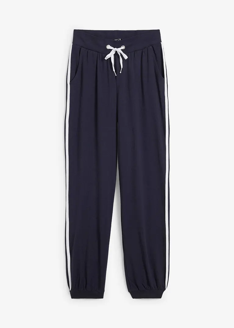 bonprix Sweathose aus weicher Baumwolle Ankle Length - blau