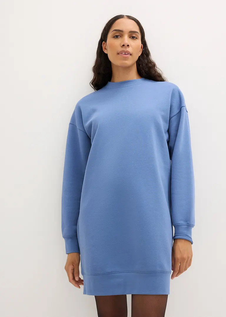 Bonprix Sweatkleid Aus Dickerer Qualität Oversized - Blau
