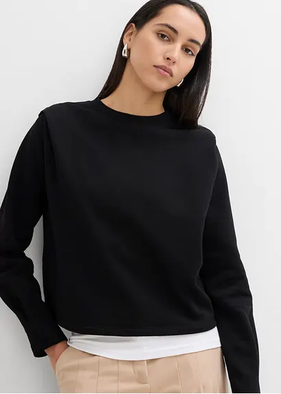 Bonprix Sweatshirt Mit Rundhalsausschnitt Und Detail An Der Schulter