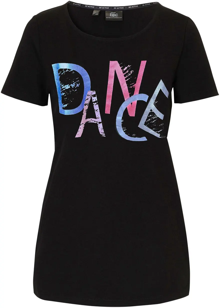 bonprix T-Shirt mit Retro-Print DANCE - schwarz - Damen