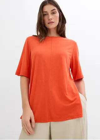 Bonprix T-Shirt Mit Vertikalem Cut-and-Sew-Detail Mittig Auf Der Vorderseite Und Schlitzen In Der Seitennaht