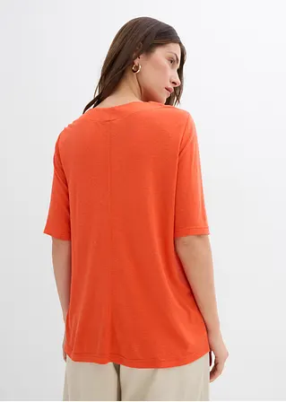 Bonprix T-Shirt Mit Vertikalem Cut-and-Sew-Detail Mittig Auf Der Vorderseite Und Schlitzen In Der Seitennaht