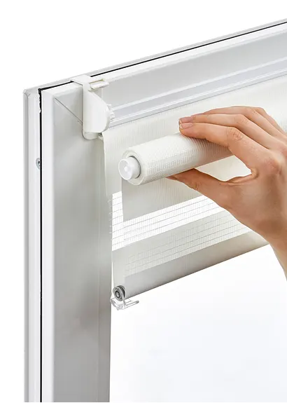 Bonprix Tag Und Nacht Rollo In Dezentem Design - Weiß