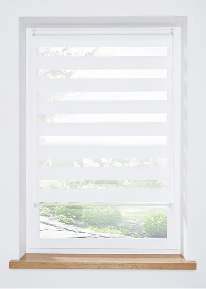 bonprix Tag und Nacht Rollo in dezentem Design - weiß