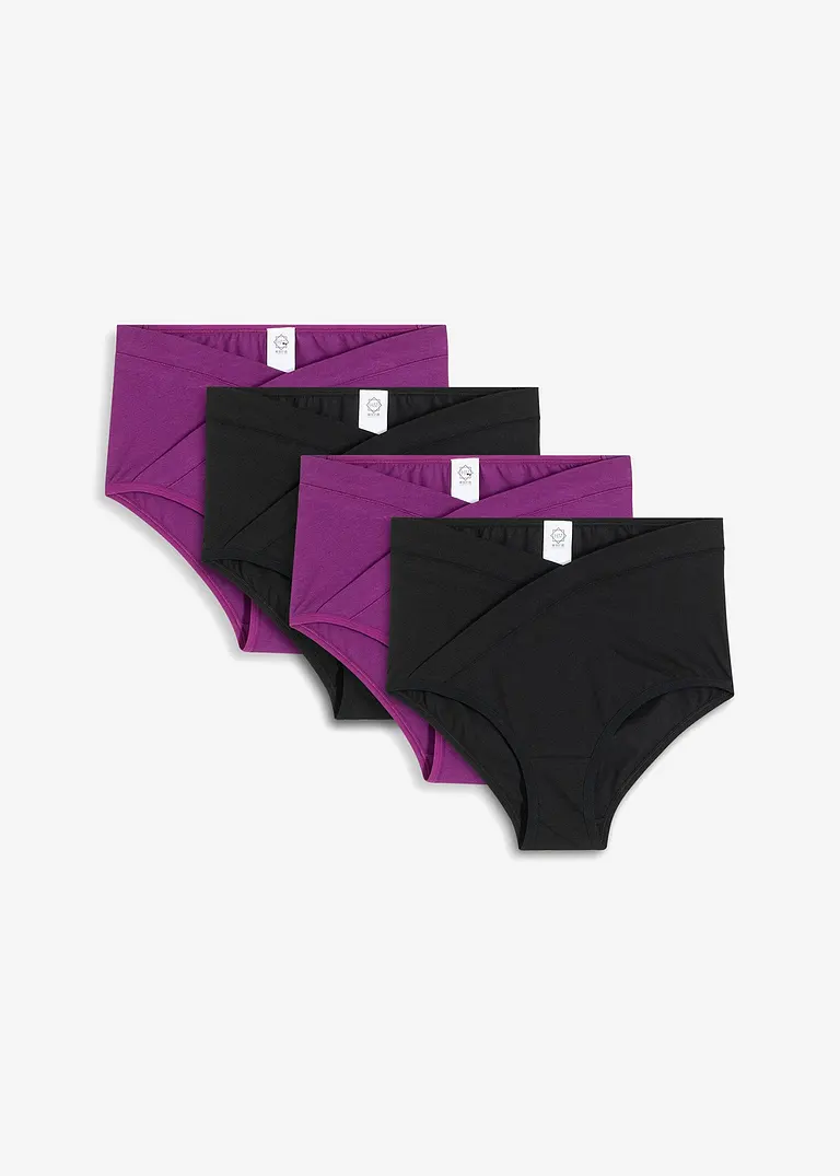 bonprix Taillenslip mit V-Shape mit Bio-Baumwolle (4er Pack)