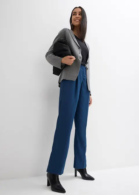 Bonprix Taillierter Strickblazer Mit Abfallendem Revers Und Einem Einreihigen Verschluss