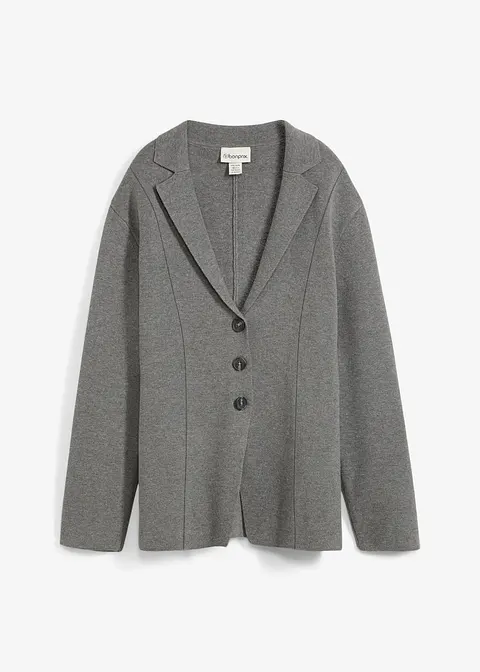 bonprix Taillierter Strickblazer mit abfallendem Revers und einem einreihigen Verschluss