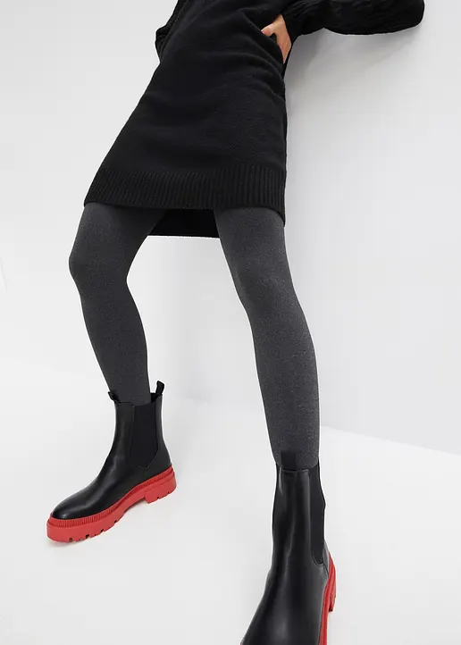 Bonprix Thermo Strumpfhose Mit Weichem Innenfleece - Grau