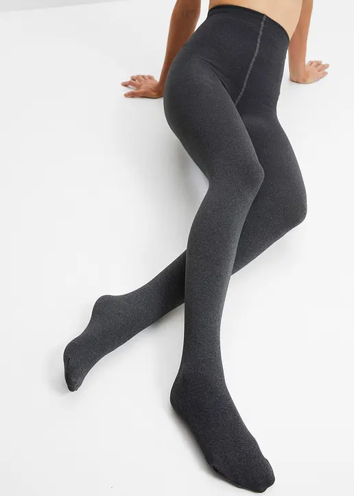 Bonprix Thermo Strumpfhose Mit Weichem Innenfleece - Grau