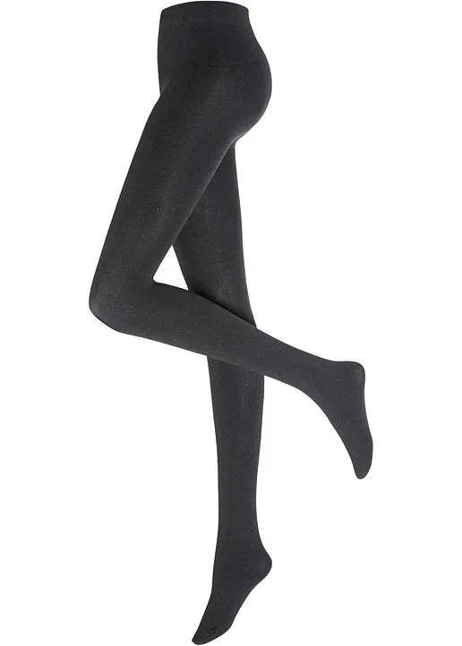 bonprix Thermo Strumpfhose mit weichem Innenfleece - grau