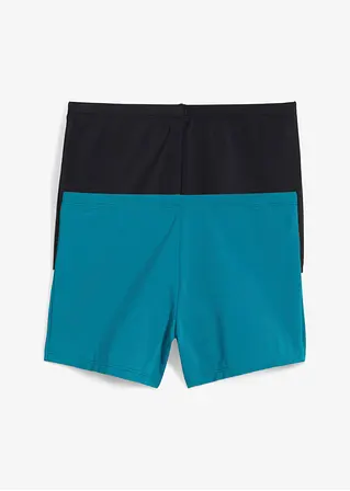 Bonprix Tolle Badehosen In 2 Farben Im 2er Pack - Schwarz+kobalttürkis