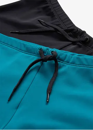 Bonprix Tolle Badehosen In 2 Farben Im 2er Pack - Schwarz+kobalttürkis
