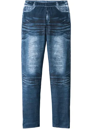 bonprix Tolle Mädchen Leggings mit angesagtem Denimdruck - blau