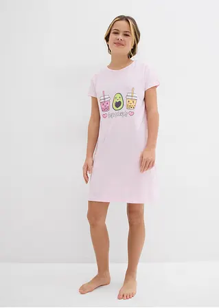 Bonprix Tolle Mädchen Nachthemden Mit Avocado Und Bubble Tea Druck Und Bio-Baumwolle Im 2er Pack