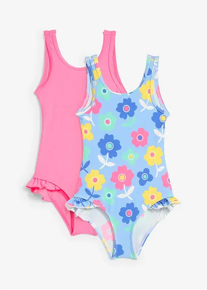 bonprix Toller Badeanzug im 2er Pack mit seitlichen Rüschen