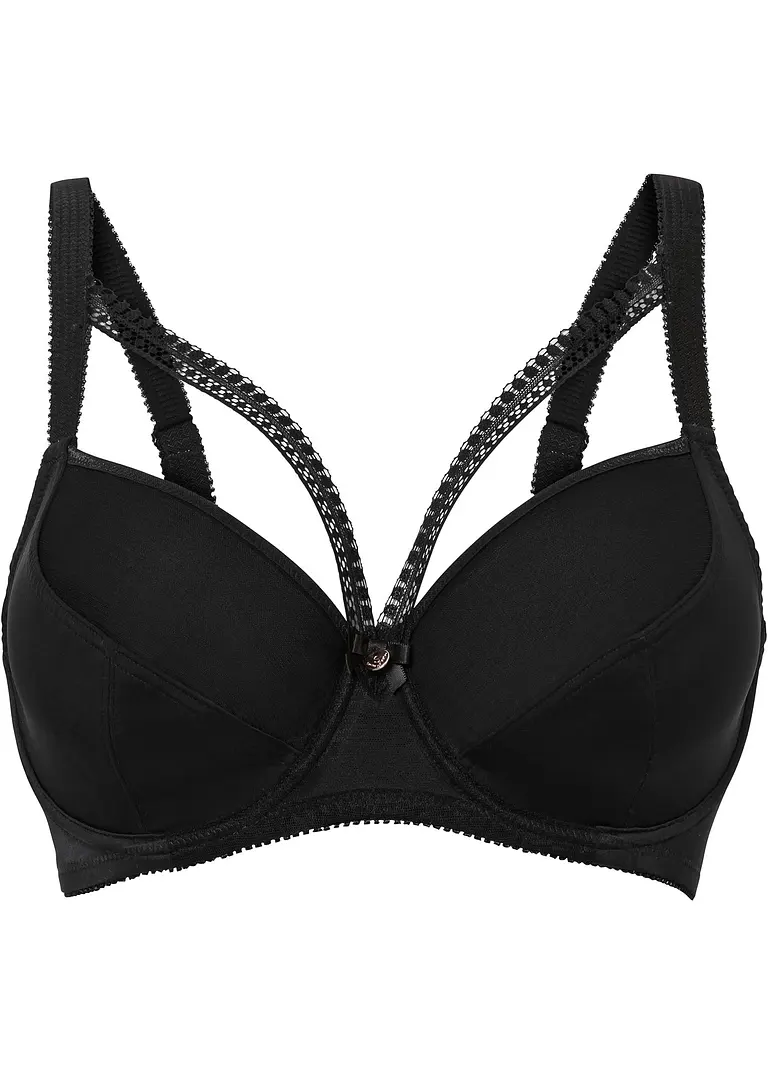 bonprix Toller BH mit modernem Design - schwarz Cup D - Damen