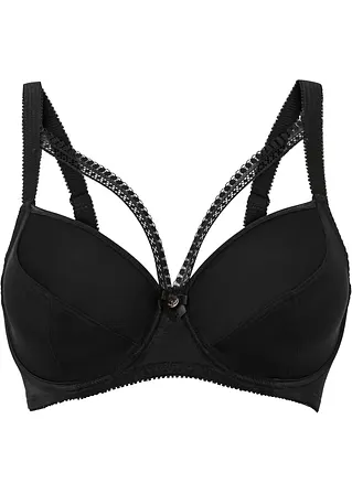 bonprix Toller BH mit modernem Design - schwarz Cup E - Damen