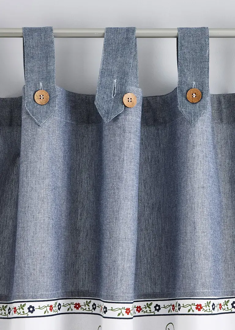 Bonprix Toller Landhaus-Vorhang Mit Karomuster Inkl. Raffhalter