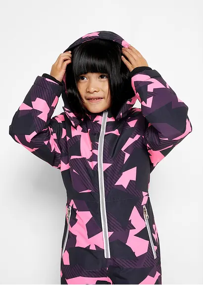 Bonprix Toller Schneeoverall Mit Coolem Print - Lila - Kinder