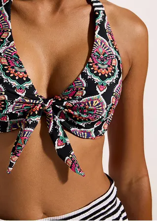 Bonprix Tolles Bikinioberteil Mit Schönem Druck - Schwarz Cup B - Damen