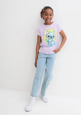 Bonprix Tolles Mädchen Disney T-Shirt Mit Stitch - Lila
