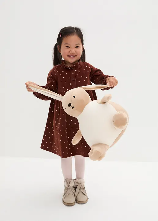 Bonprix Tolles Mädchenkleid Aus Cord Mit Knopfleiste - Braun