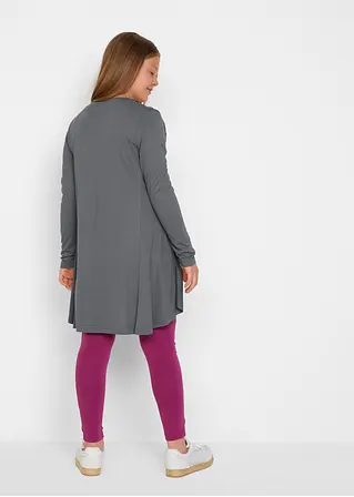 Bonprix Tolles Outfit Mit Aufdruck - Wollweiß/rauchgrau/violett