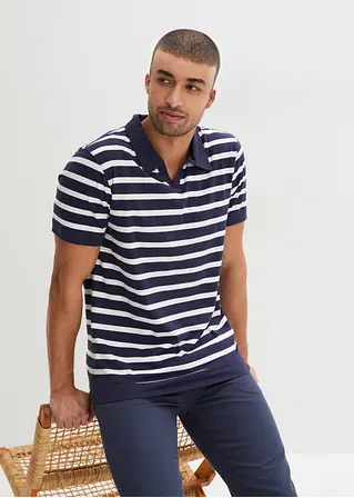Bonprix Tolles Poloshirt Mit Bündchen Und Einem Kleinen Lederimitat Label