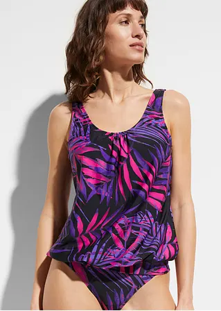 Bonprix Tolles Tankini Oberteil Mit Edlem Druck - Schwarz