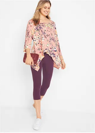 Bonprix Trageangenehme Capri-Leggings Mit Komfortbund - Lila